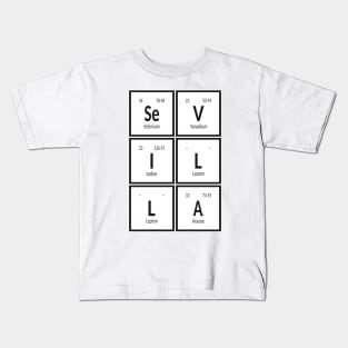 Sevilla City | Periodic Table Kids T-Shirt